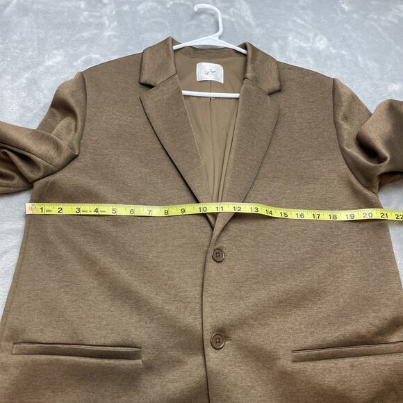 Stylus LaDarius Campbell Knit Blazer Mens M Heather Brown 2 Button Vent Stretch - Picture 10 of 14
